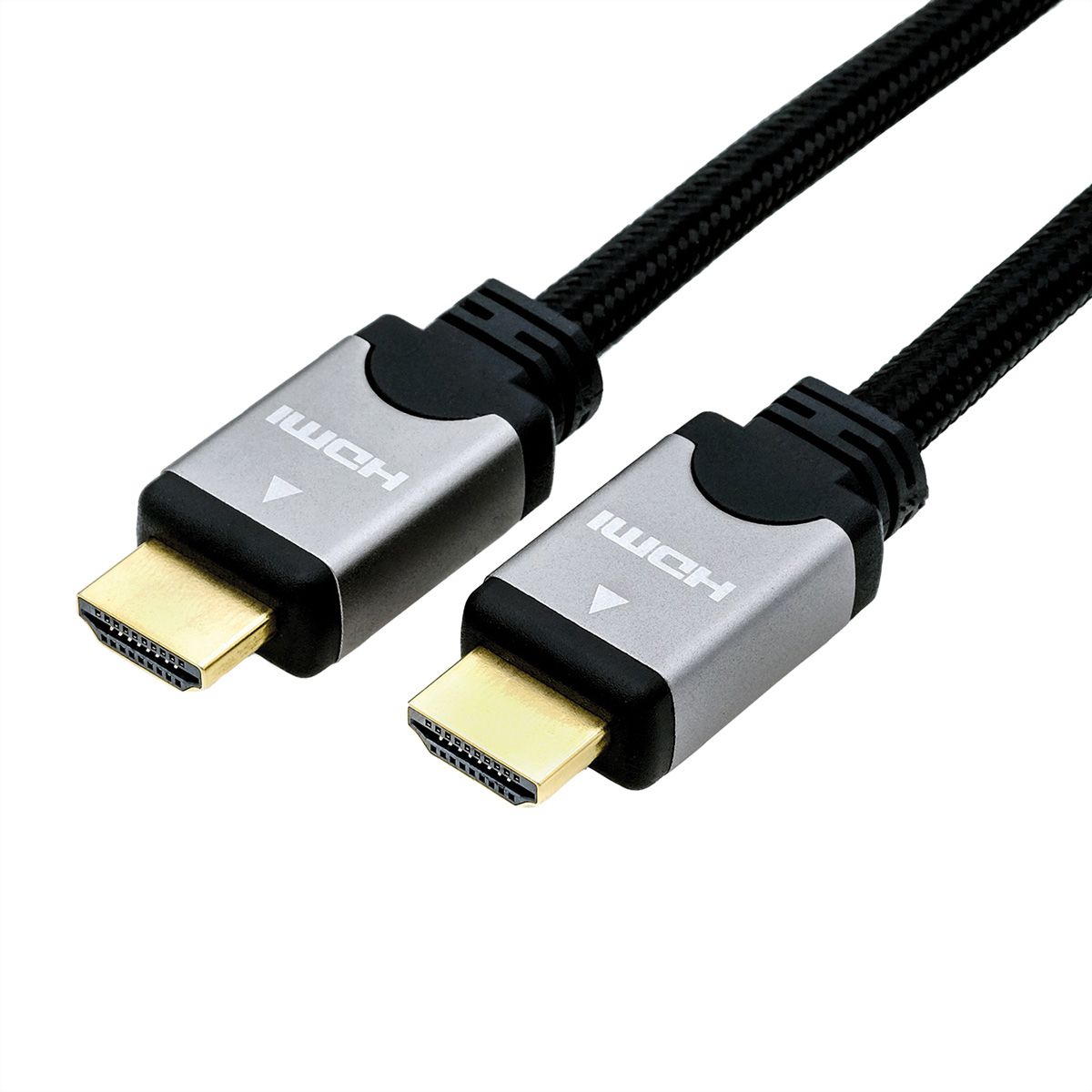 FALSK Skilt Nautisk ROLINE HDMI High Speed Cable + Ethernet, M/M, black /silver, 3 m - SECOMP  International AG