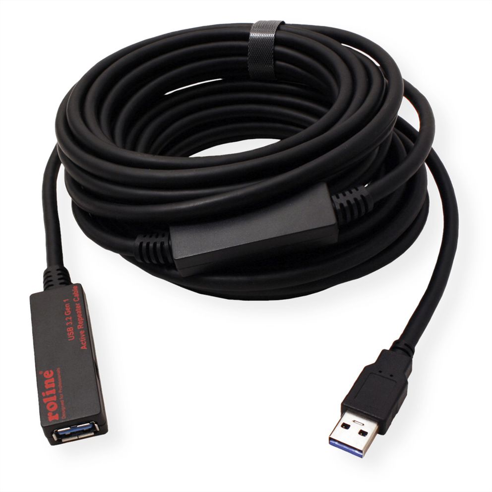 Roline Usb 32 Gen 1 Active Repeater Cable Black 10 M Secomp International Ag 3644