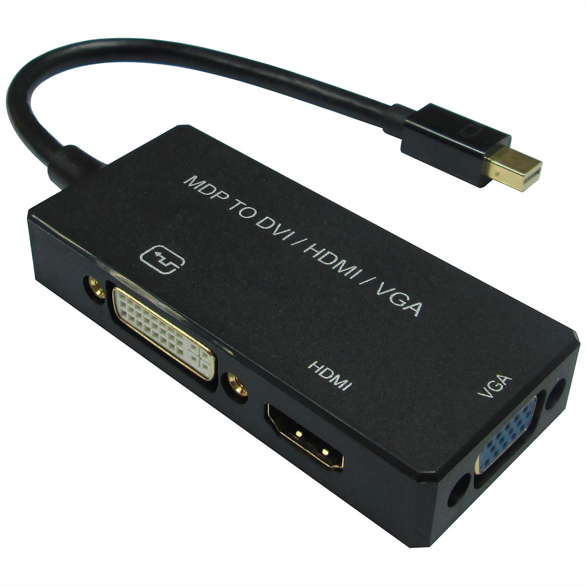 VALUE Mini DisplayPort - DVI/DP/HDMI Adapter, Mini DP M - VGA/DVI/HDMI v1.2, Active - International AG