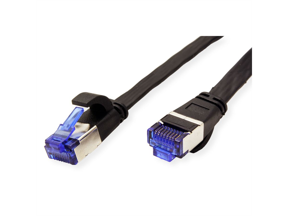 VALUE patch cable Cat.6A (Class EA) FTP, extra flat, black, 5 m