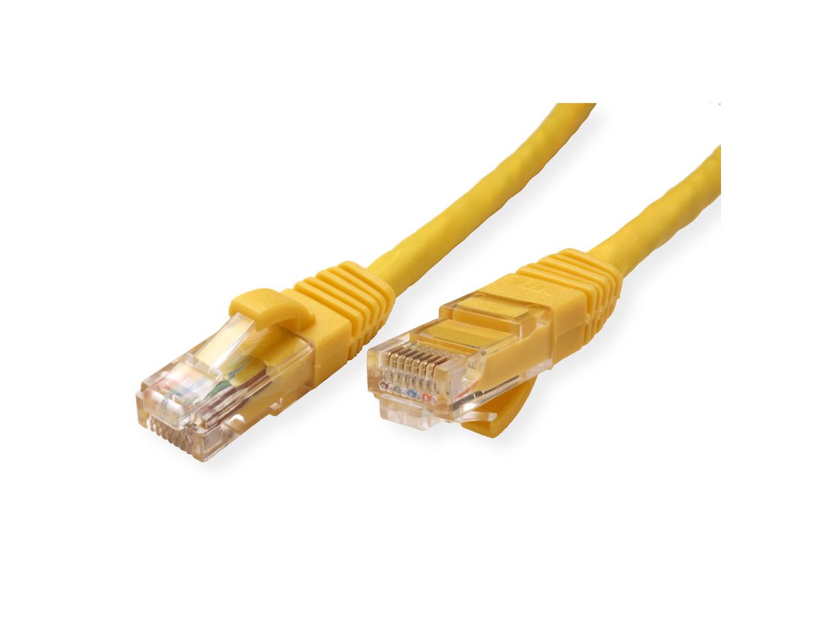 VALUE UTP Cable Cat.6 (Class E), halogen-free, yellow, 1 m