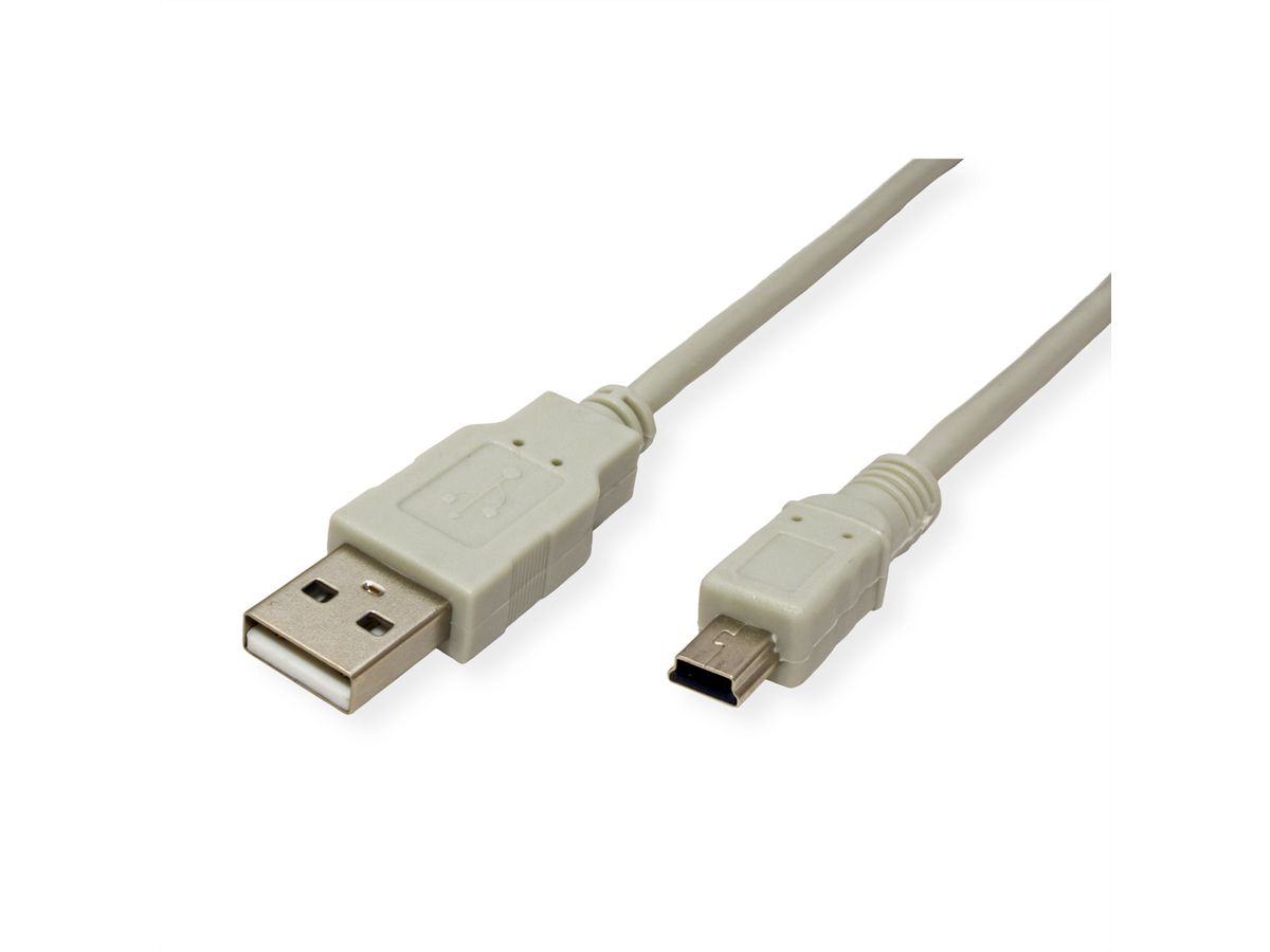 USB 2.0 Cable, Type A - 5-Pin Mini, 3.0 m