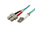 VALUE Fibre Optic Jumper Cable, 50/125µm, LC/SC, OM3, turquoise, 10 m