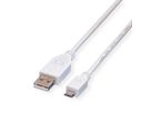 VALUE USB 2.0 Cable, A - Micro B, M/M, white, 1.8 m
