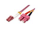 VALUE Fibre Optic Jumper Cable, 50/125µm, LC/SC, OM4, violet, 10 m