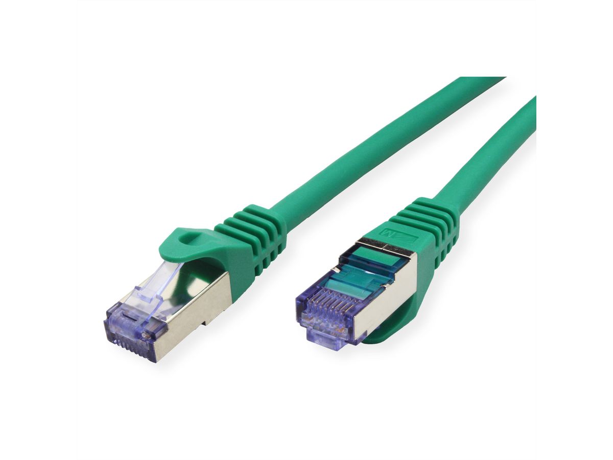ROLINE S/FTP Patch Cord Cat.6A, Component Level, LSOH, green, 0.3 m