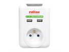 ROLINE Power Wall Outlet, 2x USB Charger, UTE version