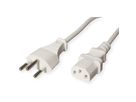 VALUE Power Cable, Straight IEC, CH, white, 1.8 m