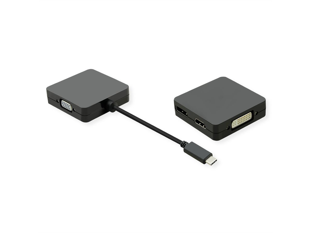 VALUE Type C - VGA / DVI / HDMI / DP Adapter, M/F