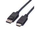 ROLINE DisplayPort Cable, DP - HDTV, M/M, black, 1 m