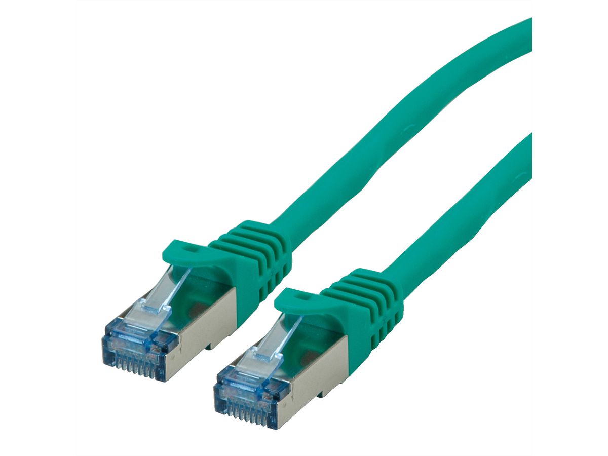 ROLINE S/FTP Patch Cord Cat.6A, Component Level, LSOH, green, 0.5 m