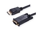 VALUE Cable DisplayPort - VGA, M / M, black, 1 m