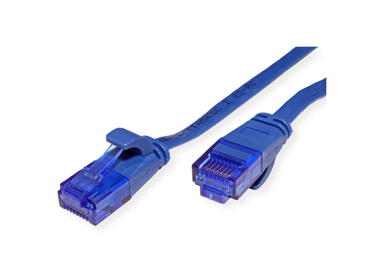 VALUE UTP Patch Cord, Cat.6A (Class EA), extra-flat, blue, 3 m