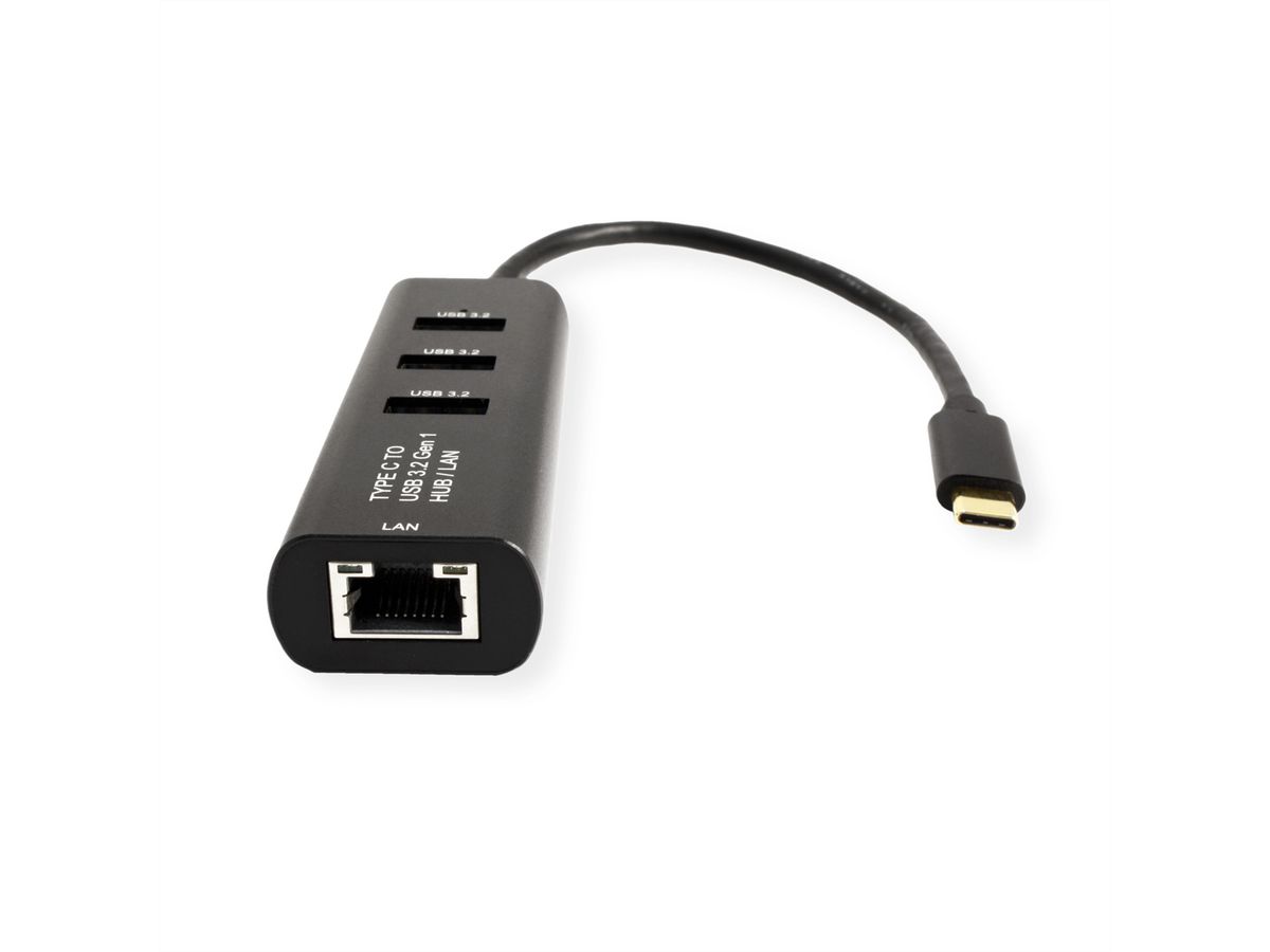 STANDARD USB Type C to Gigabit Ethernet Converter + Hub 3x