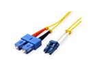 ROLINE Fibre Optic Jumper Cable duplex, 9/125µm, OS2, LC/SC, duplex, yellow, 3 m