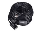 USB 2.0 Extension Cable, active with Repeater, black, 15 m