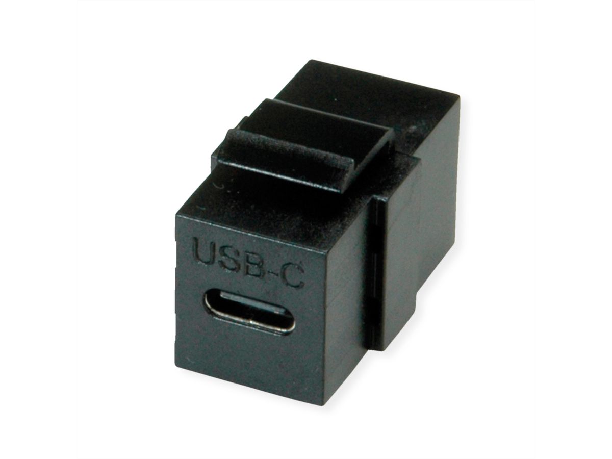 VALUE USB Type C Keystone Module, 1pc/set, black