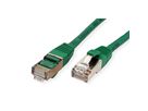 VALUE S/FTP Patch Cord Cat.6 (Class E), halogen-free, green, 1 m