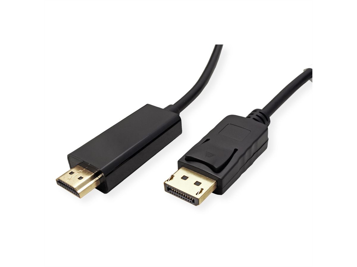 STANDARD DisplayPort Cable, DP - HDTV, M/M, black, 5 m