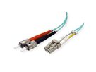 ROLINE Fibre Optic Jumper Cable, 50/125µm, LC/ST, OM3, turquoise, 10 m