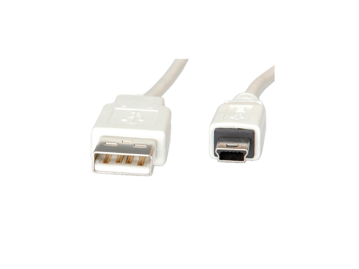 USB 2.0 Cable, Type A - 5-Pin Mini, 0.8 m