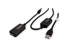 USB 2.0 Extension Cable, active with Repeater, black, 15 m