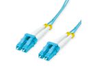 VALUE FO Jumper Cable 50/125µm OM3, LC/LC, Low-Loss-Connector, turquoise, 1 m