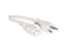 VALUE Power Cable, Straight IEC, CH, white, 1.8 m