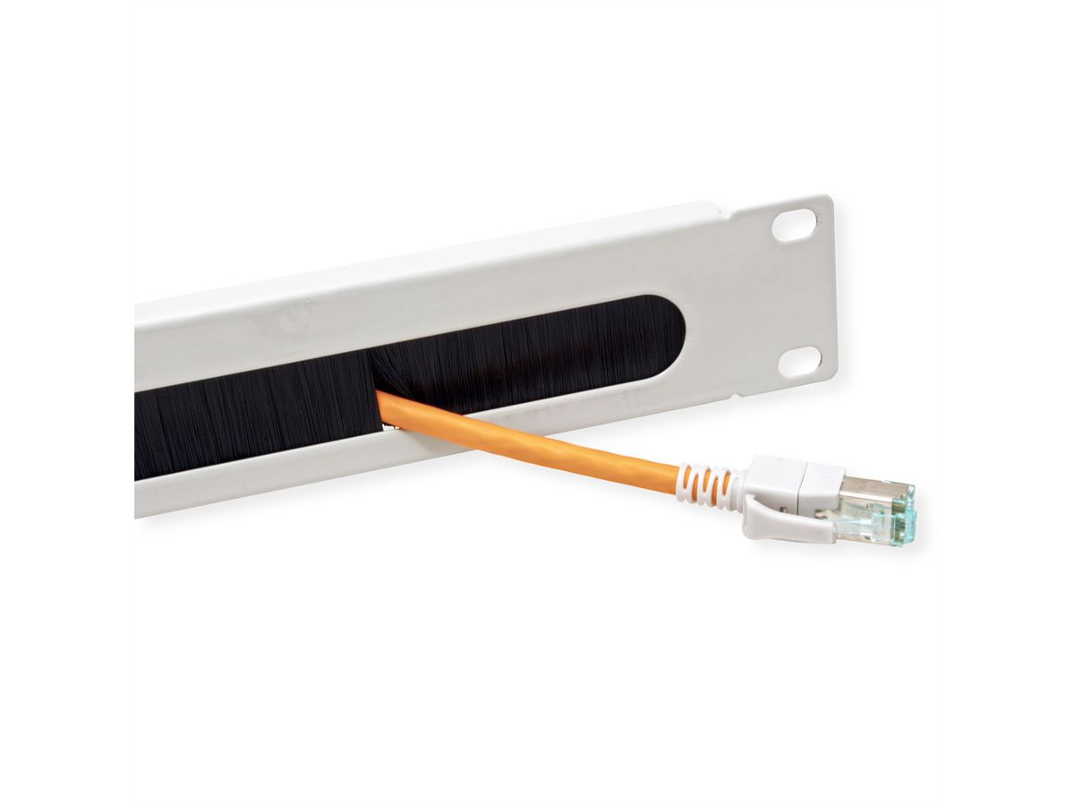 VALUE 19" Cable Entry 1U with Brush Seal, grey