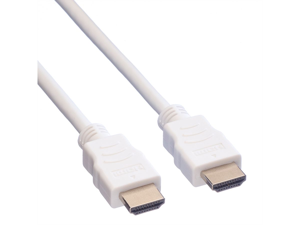 VALUE HDMI High Speed Cable + Ethernet, M/M, white, 5 m