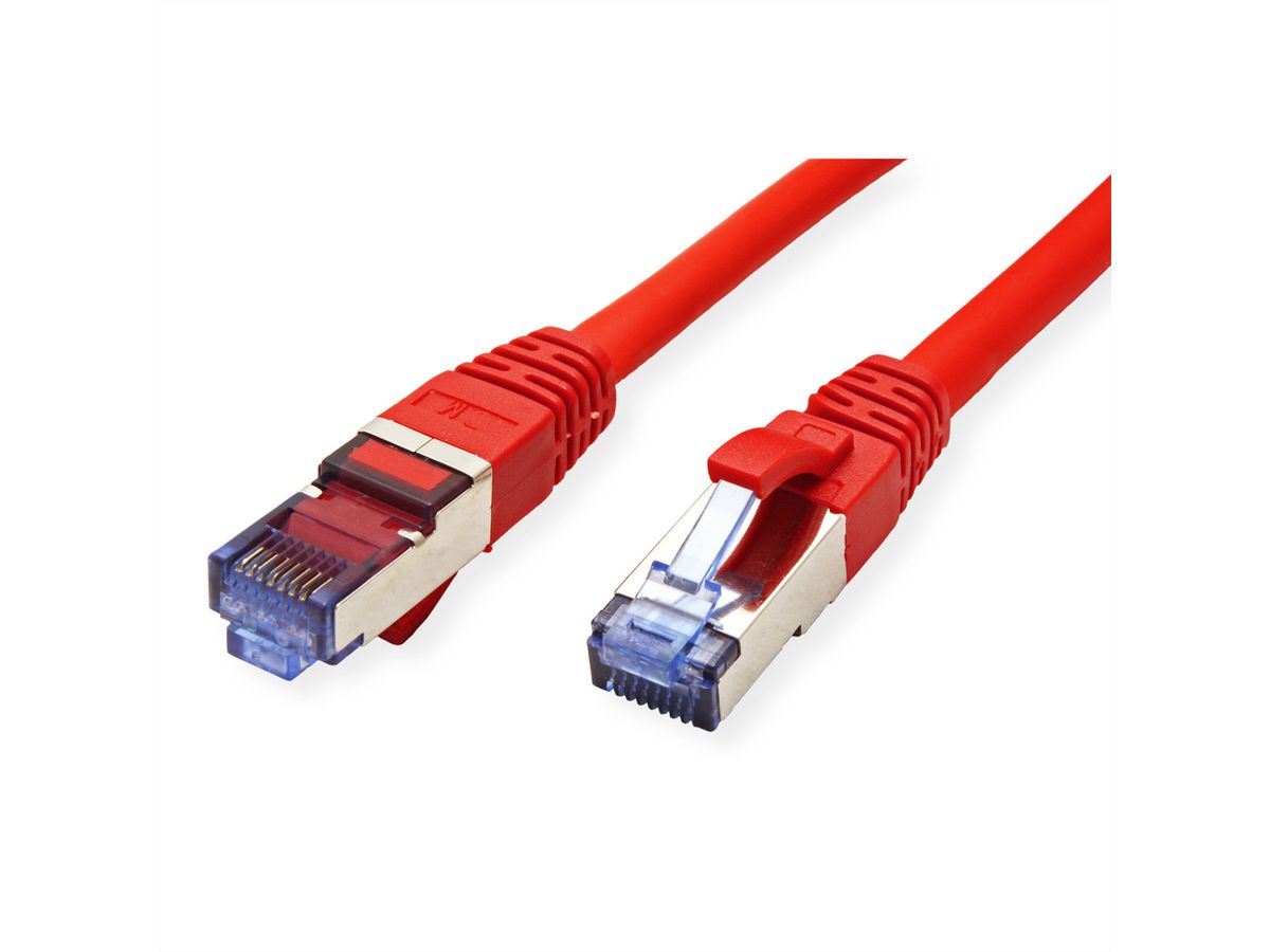 VALUE S/FTP Patch Cord Cat.6A (Class EA), red, 10 m