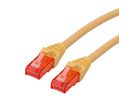 ROLINE UTP Cable Cat.6 Component Level, LSOH, yellow, 0.3 m