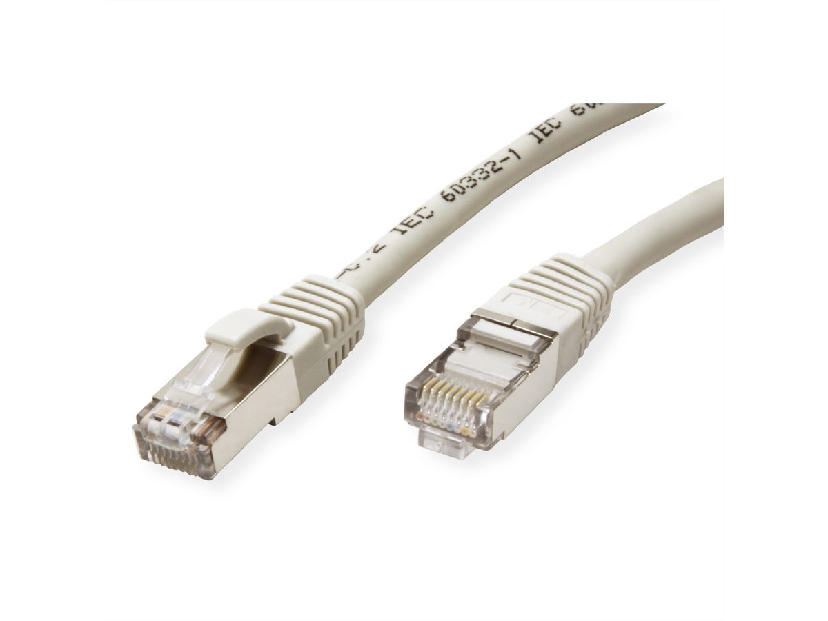 VALUE S/FTP Patch Cord Cat.6 (Class E), halogen-free, grey, 1 m