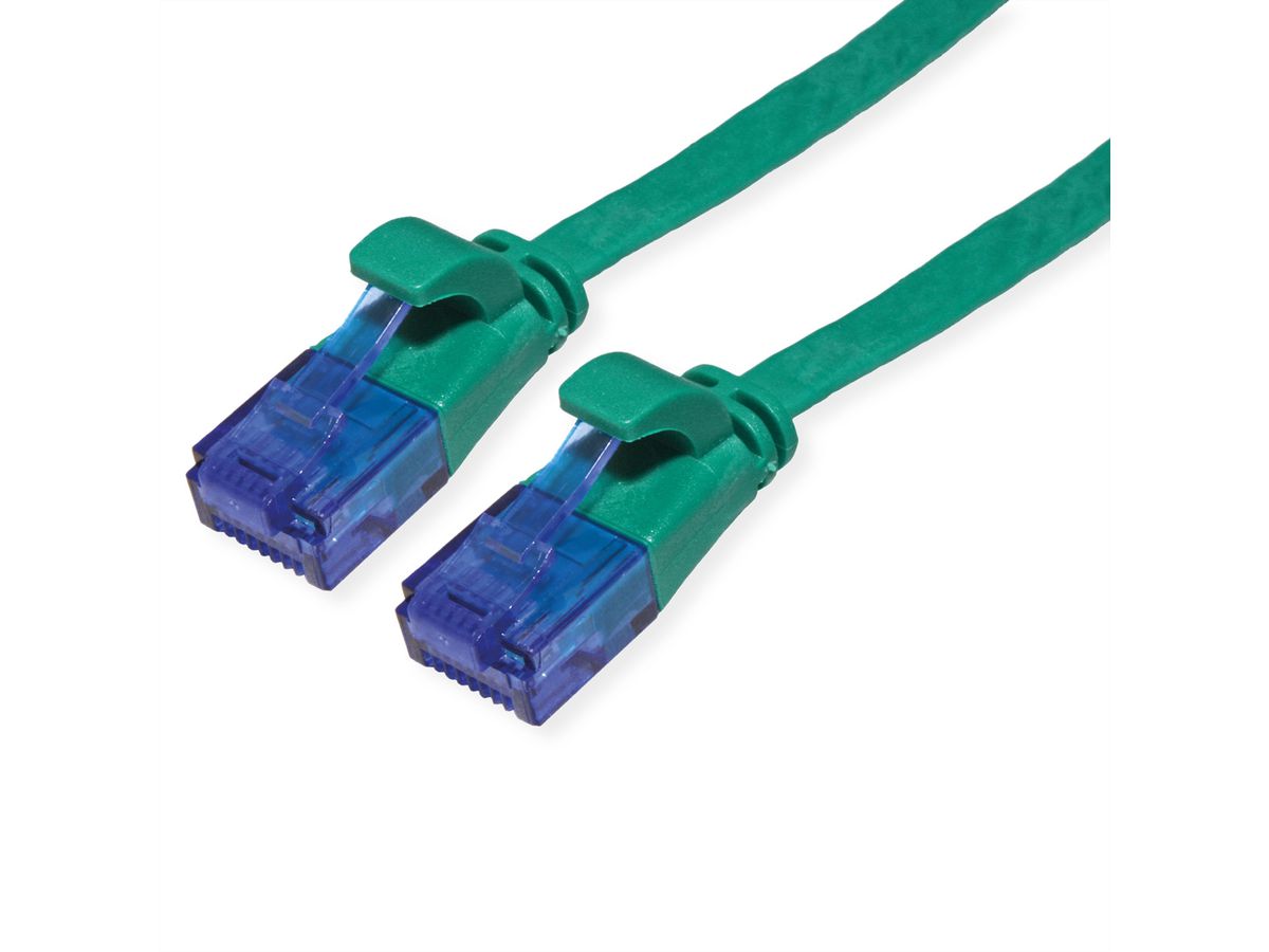 VALUE UTP Patch Cord, Cat.6A (Class EA), extra-flat, green, 2 m