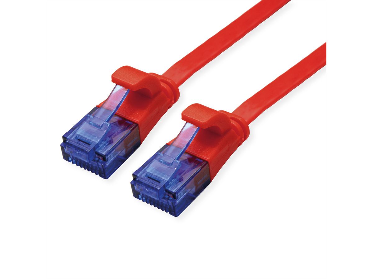 VALUE UTP Patch Cord, Cat.6A (Class EA), extra-flat, red, 1.5 m
