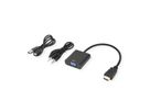 STANDARD Cableadapter, HDMI - VGA + Audio, M/F, (stereo), 0.23 m